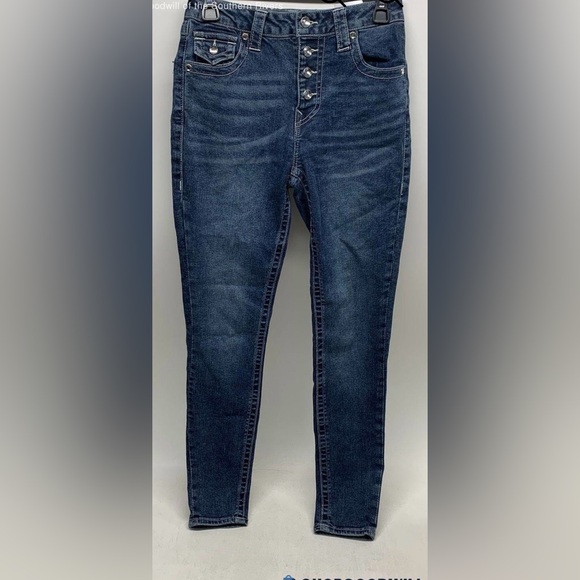 Women’s True Religion Crystal Jennie HR skinny flap jeans size 26. Nice. NWT - Picture 1 of 8